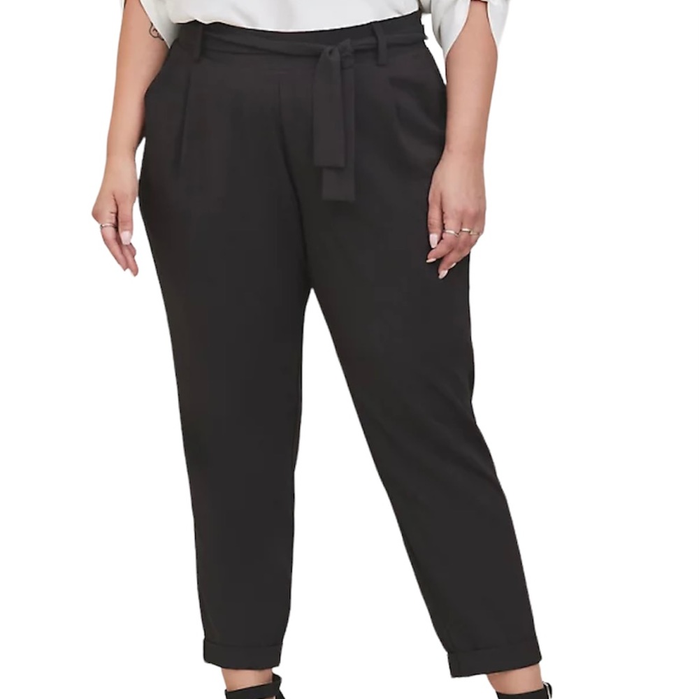 Torrid. Size 3. Black. High-Rise Tie-Front Pant